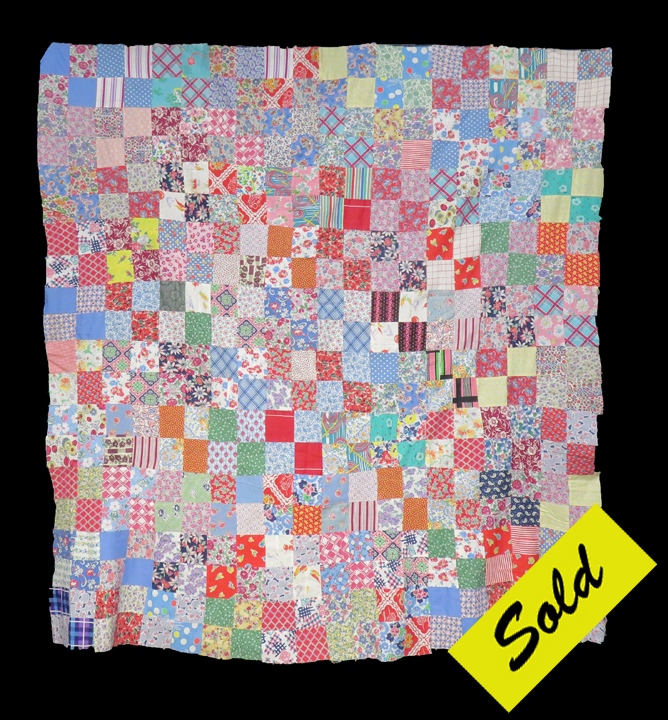 qt824 A Mostly Feedsack Quilt Top